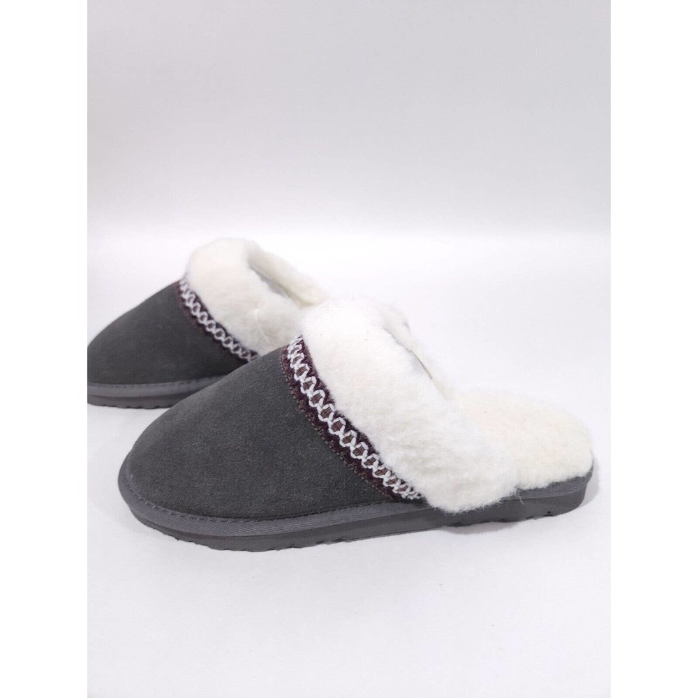 Womens Muk Luks Sweater Knit Scuff Size Medium 7 Slippers Slip On Gray New - Picture 5 of 10